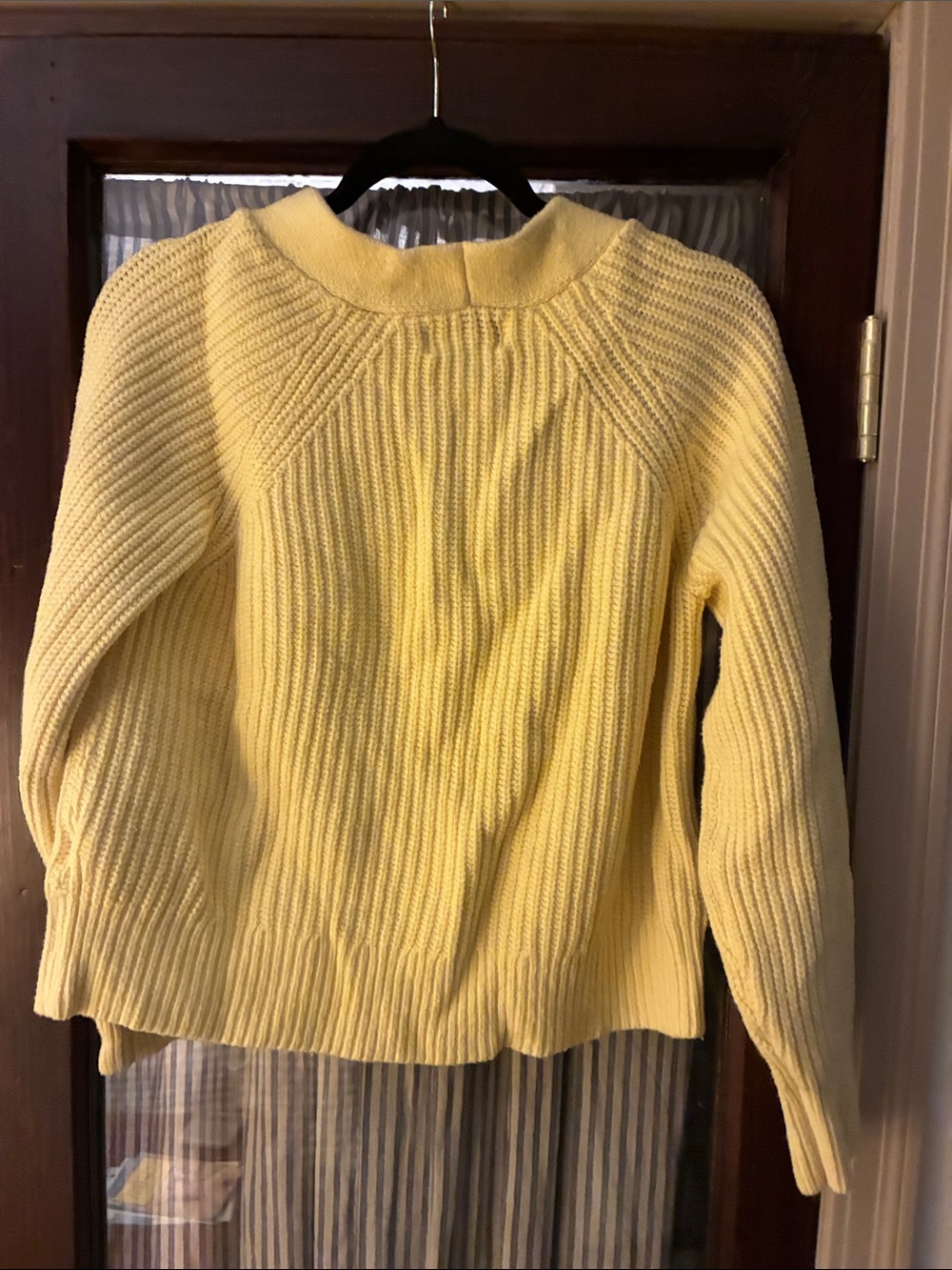 Old Navy Pale Yellow Ribbed Button-Front Cardigan - Picture 8 of 11
